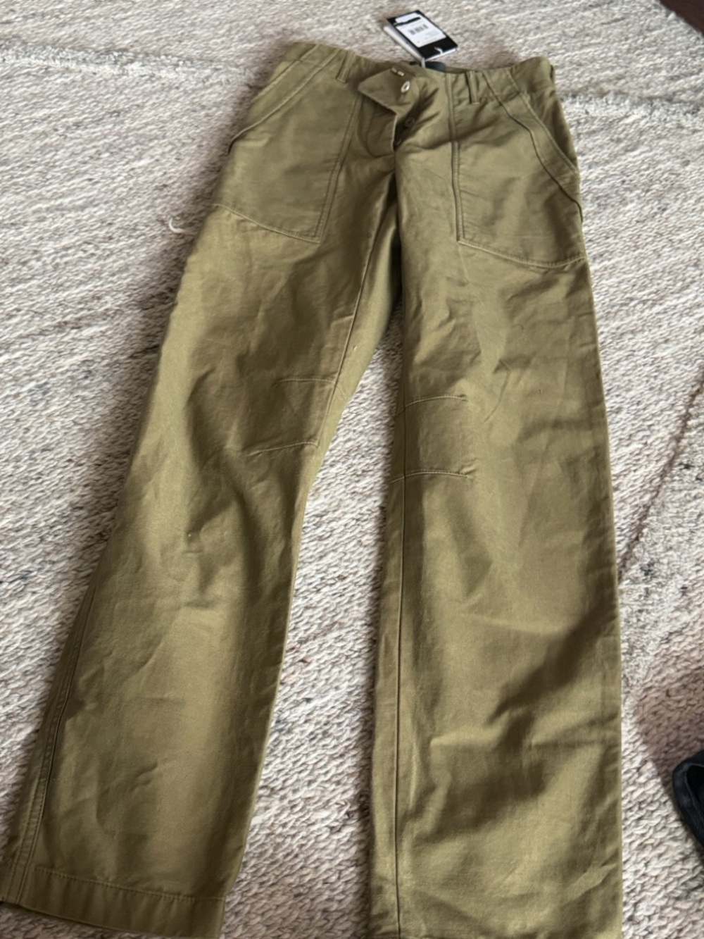 NWT Givenchy Olive Green Wide-Leg Utility Pants SZ 36